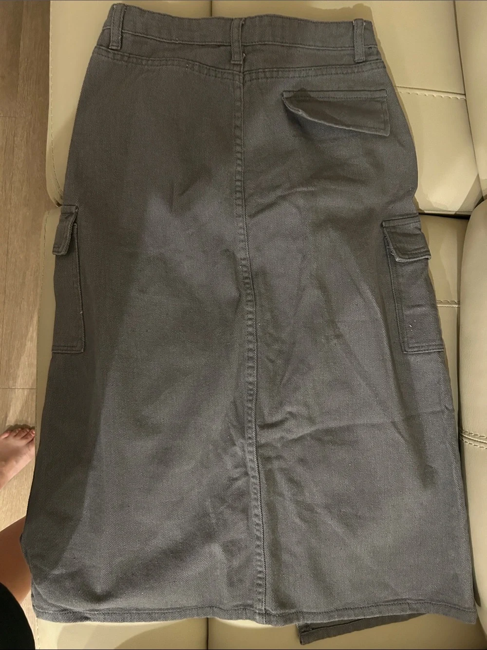Cider women Charcoal Gray Cargo Drawstring Skirt-Pant